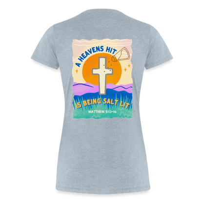 SALTLIT Scoop Neck - heather ice blue