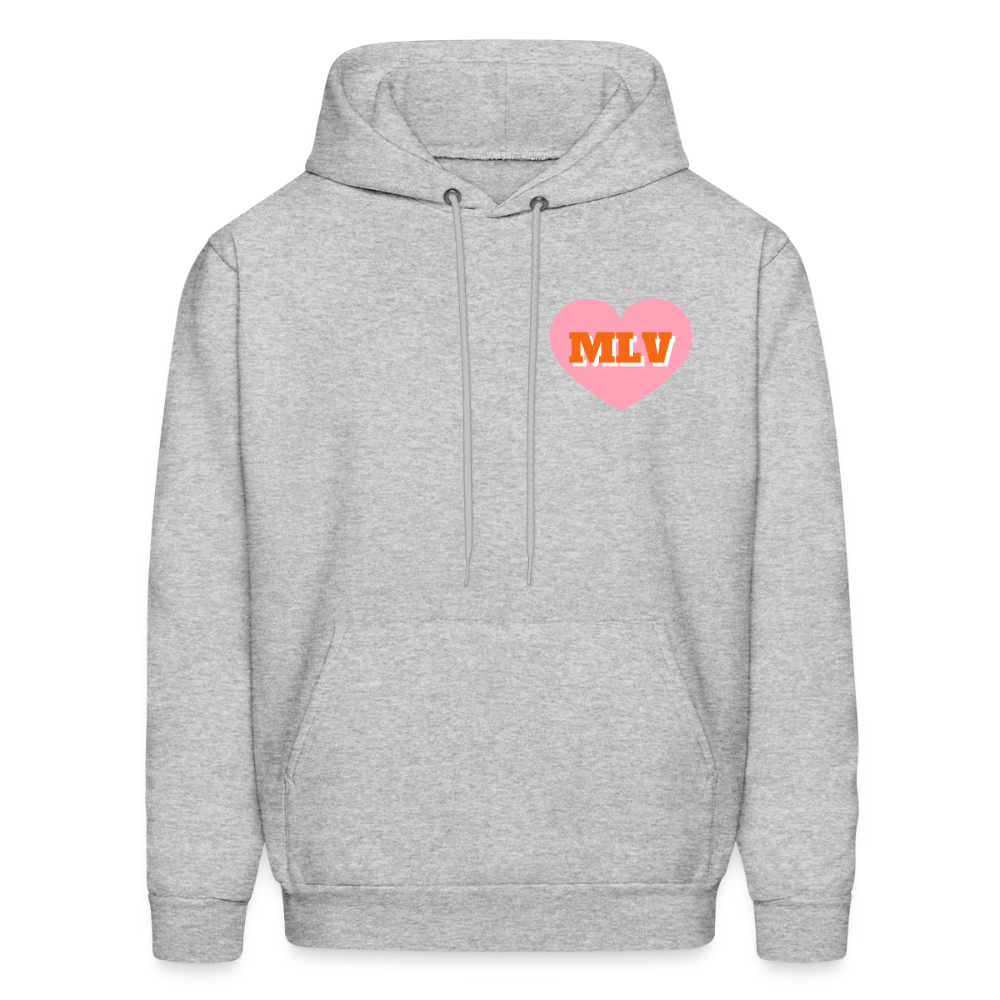Monogrammed Initials Heart Unisex Hoodie - heather gray