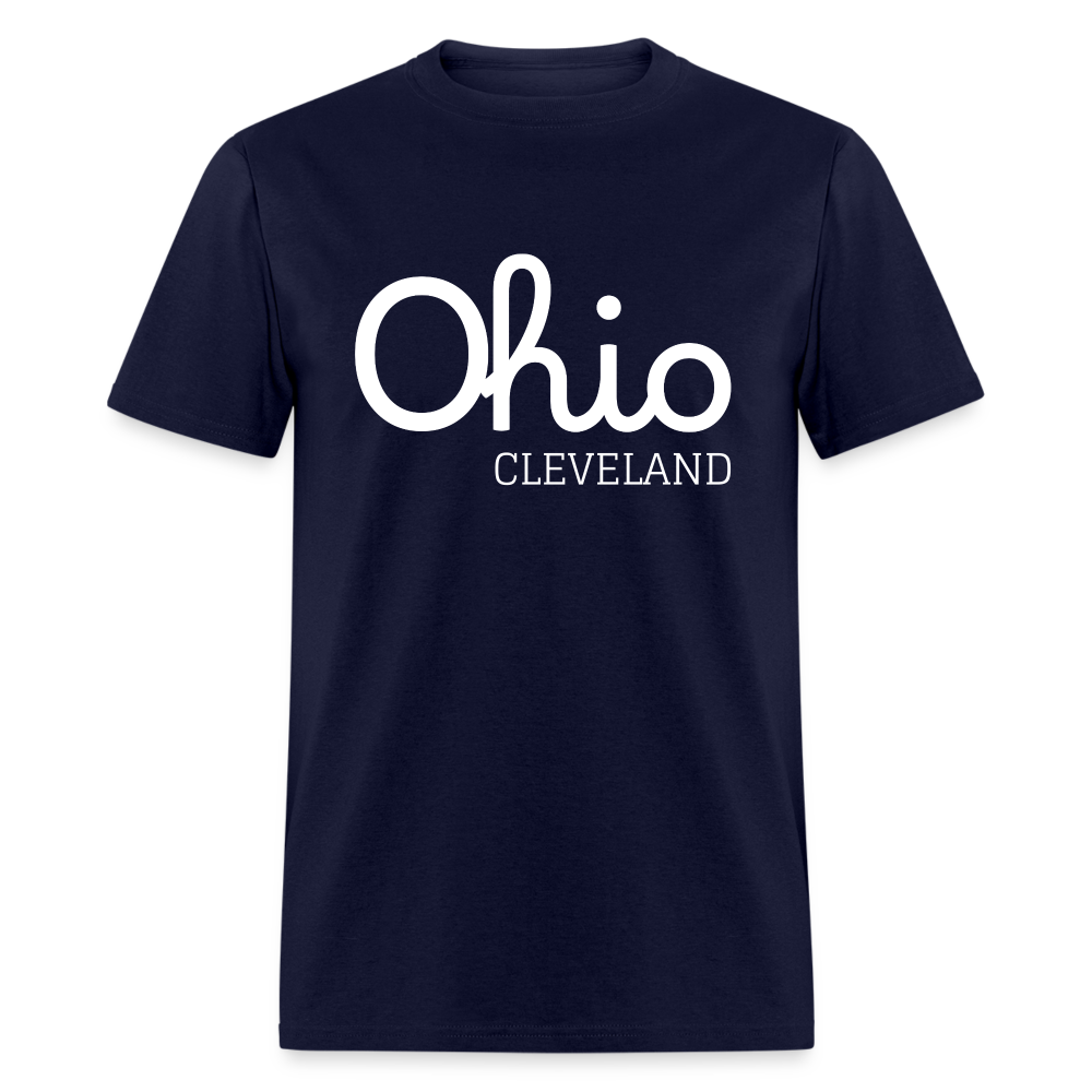 Cleveland (your hometown) Script Ohio Unisex Classic T-Shirt - navy