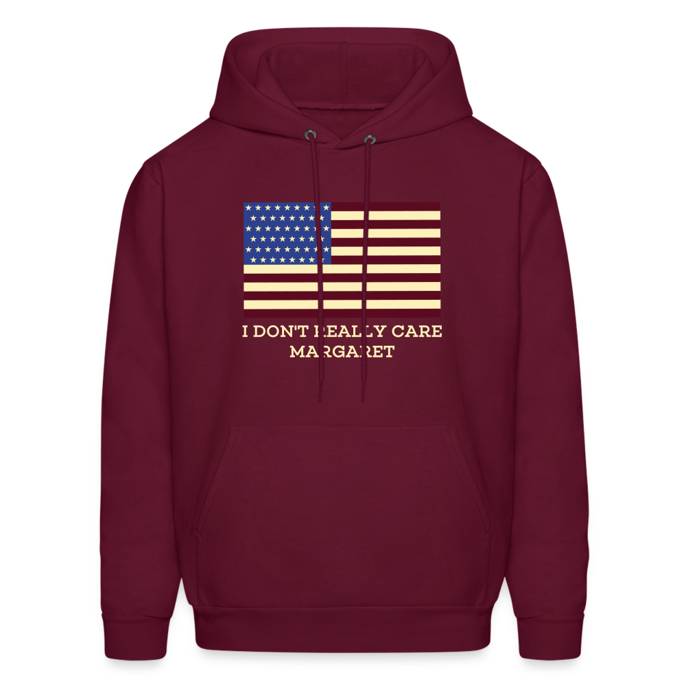 I Don't Really Care Margaret Men's Hoodie - burgundy