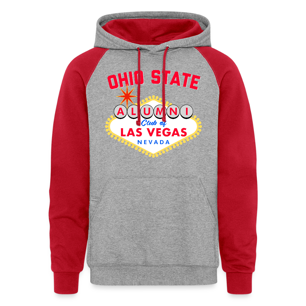 OSAC Colorblock Hoodie - heather grey/red
