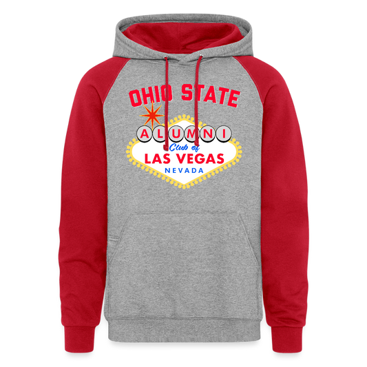 OSAC Colorblock Hoodie - heather grey/red