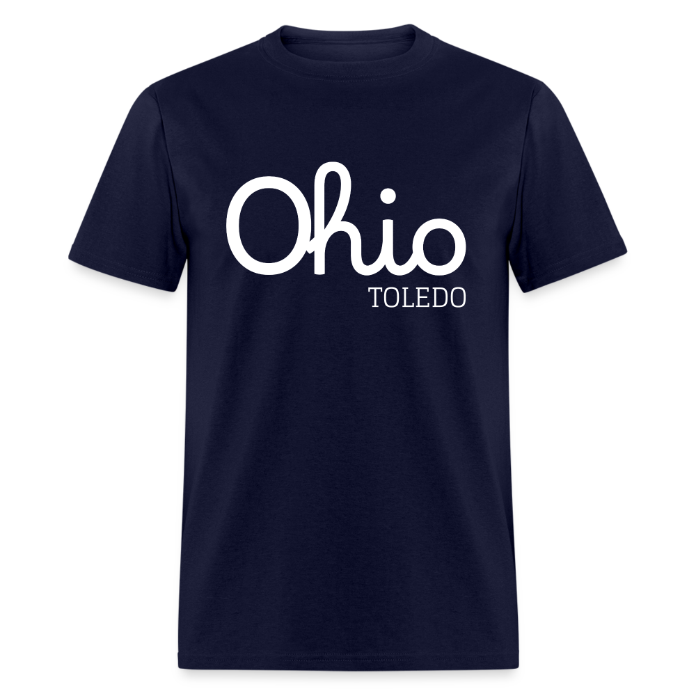 Toldeo Script Ohio Unisex Classic T-Shirt - navy