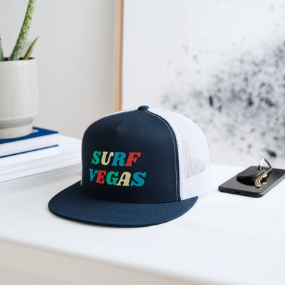 Surf Vegas Trucker Hat - navy/white
