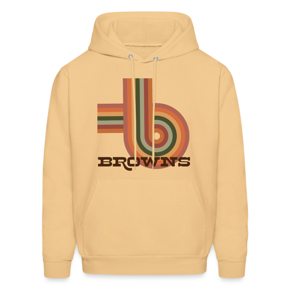 Browns Retro Men's Hoodie - light gold 
