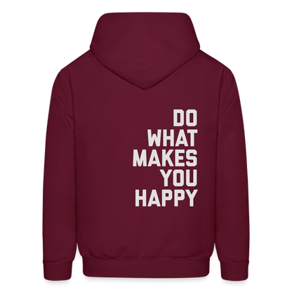 Do What Makes You Happy Men's Hoodie - burgundy