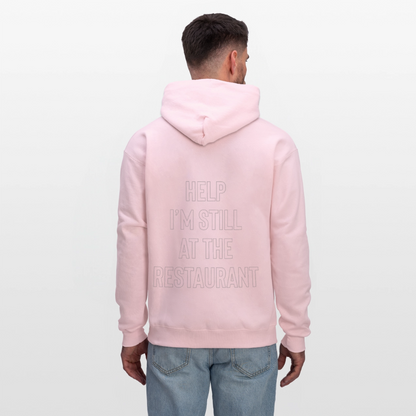 Help I’m Still at the Restaurant Men's Hoodie - pale pink