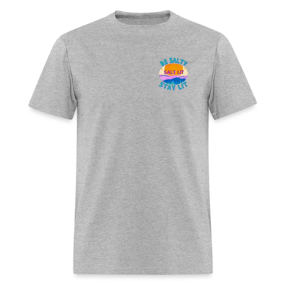 SALT LIT Crew Neck T-Shirt Unisex - heather gray