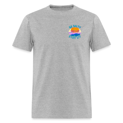 SALT LIT Crew Neck T-Shirt Unisex - heather gray