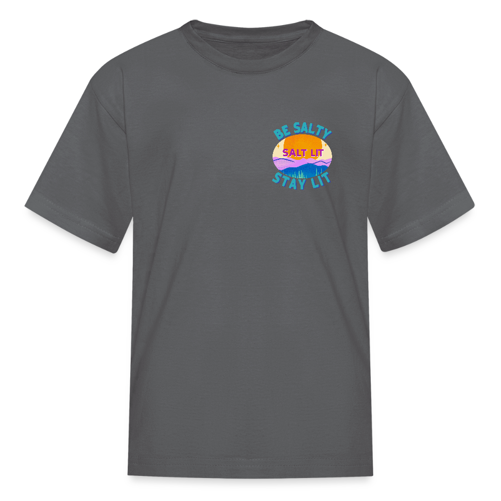 SALT LIT Kids' T-Shirt - charcoal