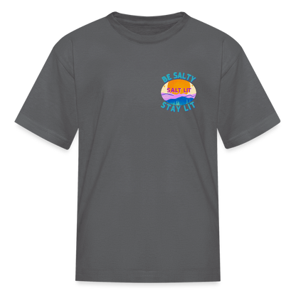 SALT LIT Kids' T-Shirt - charcoal
