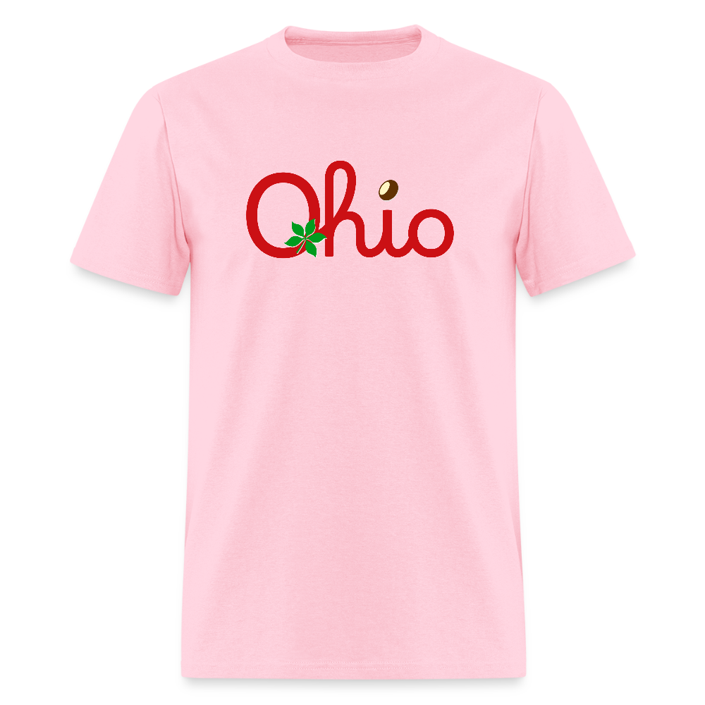 Ohio Script Leaf Nut Men's T-Shirt | GILDAN 5000 - pink