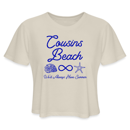 Cousins Beach Women's Cropped T-Shirt - dust