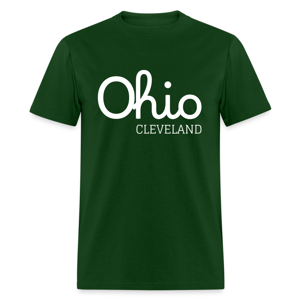 Cleveland (your hometown) Script Ohio Unisex Classic T-Shirt - forest green