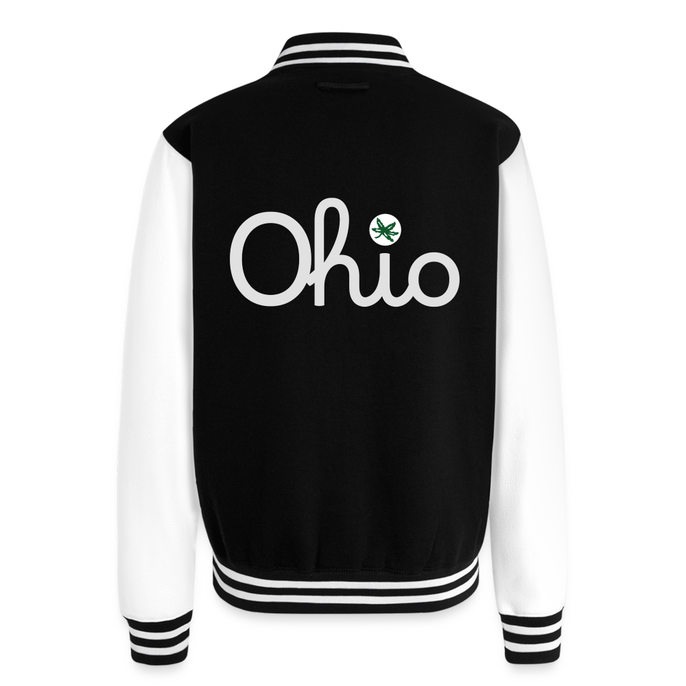 Script Ohio Heavyweight Letterman Jacket - black/white