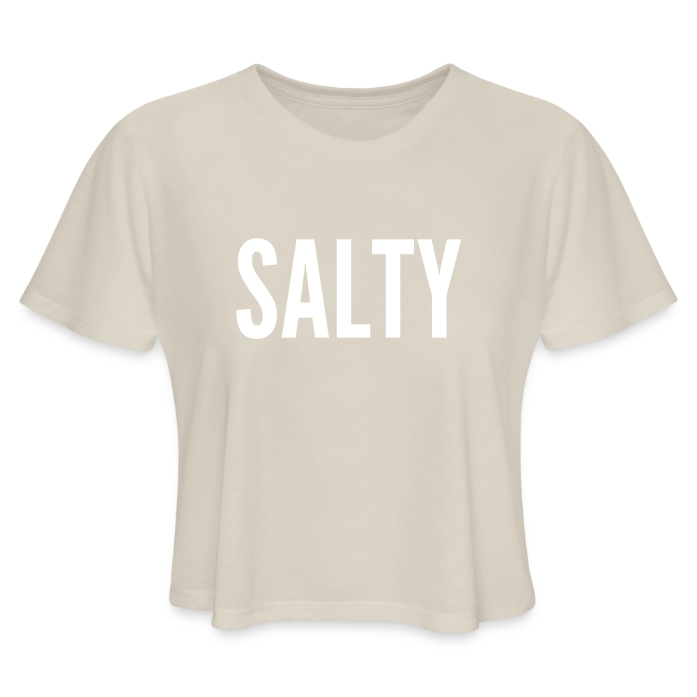 Salty Women's Cropped T-Shirt - dust