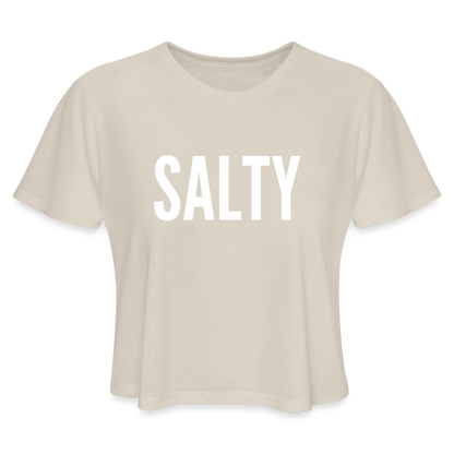 Salty Women's Cropped T-Shirt - dust