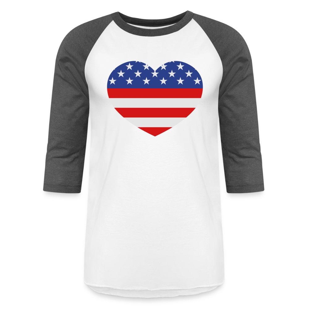 Baseball T-Shirt - white/charcoal