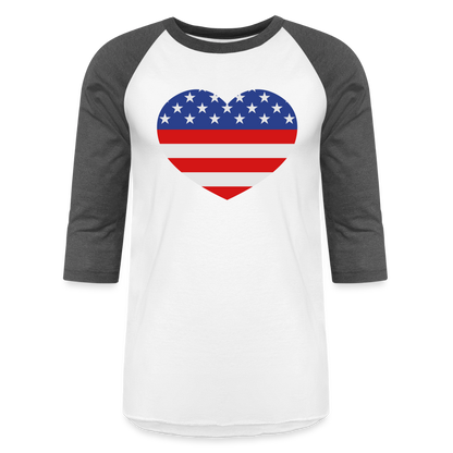 Baseball T-Shirt - white/charcoal