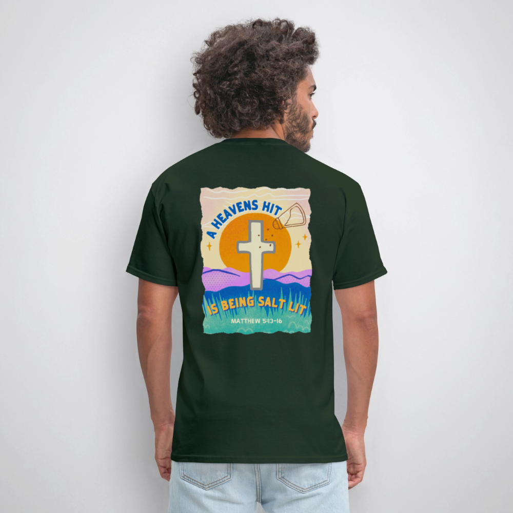 SALT LIT Crew Neck T-Shirt Unisex - forest green