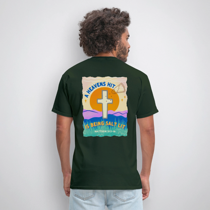SALT LIT Crew Neck T-Shirt Unisex - forest green