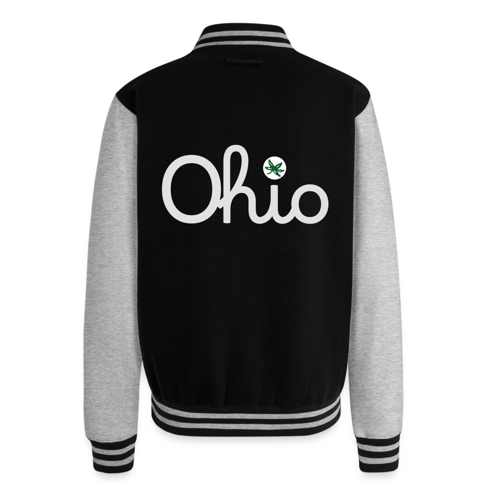 Ohio Script Ohio Against the World Heavyweight Letterman Jacket - black/heather grey