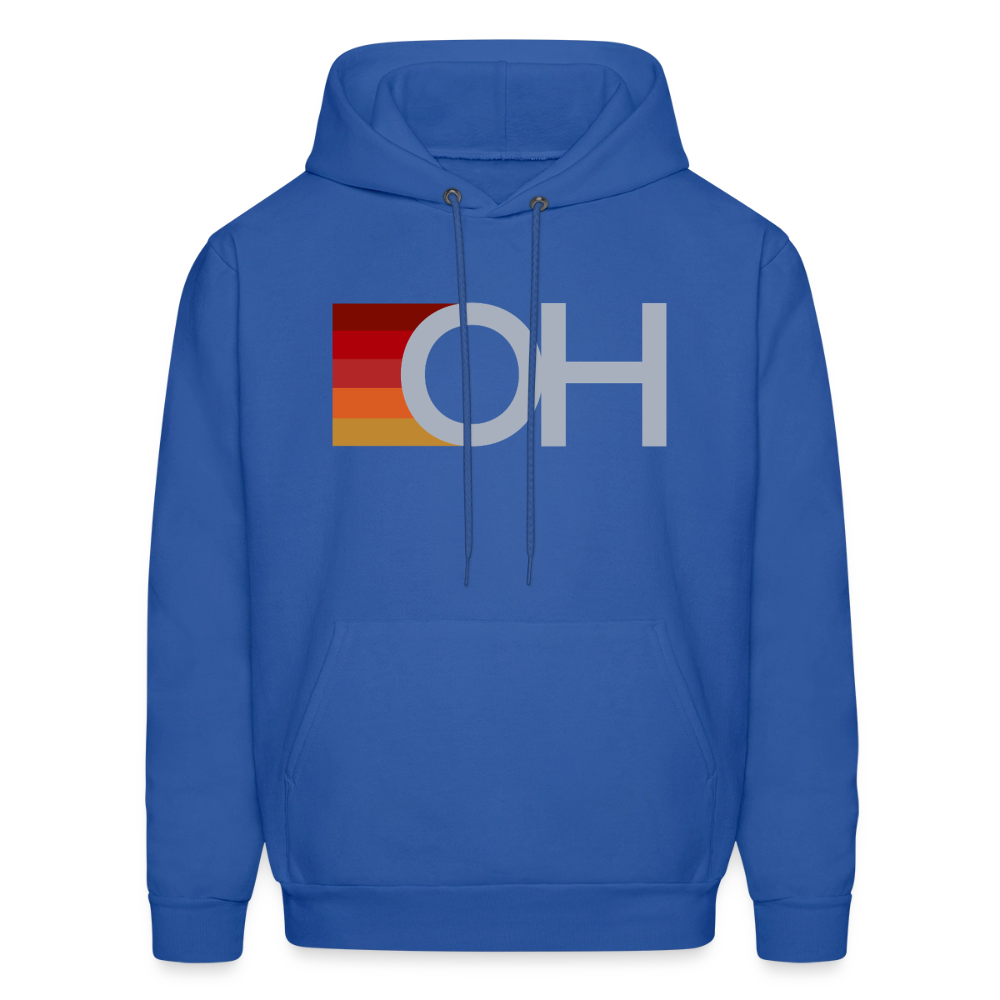 OH Rainbow Stripes Men's Hoodie - royal blue