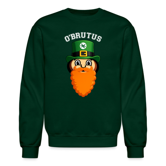 O'Brutus St. Patrick's Day Crewneck Sweatshirt - forest green