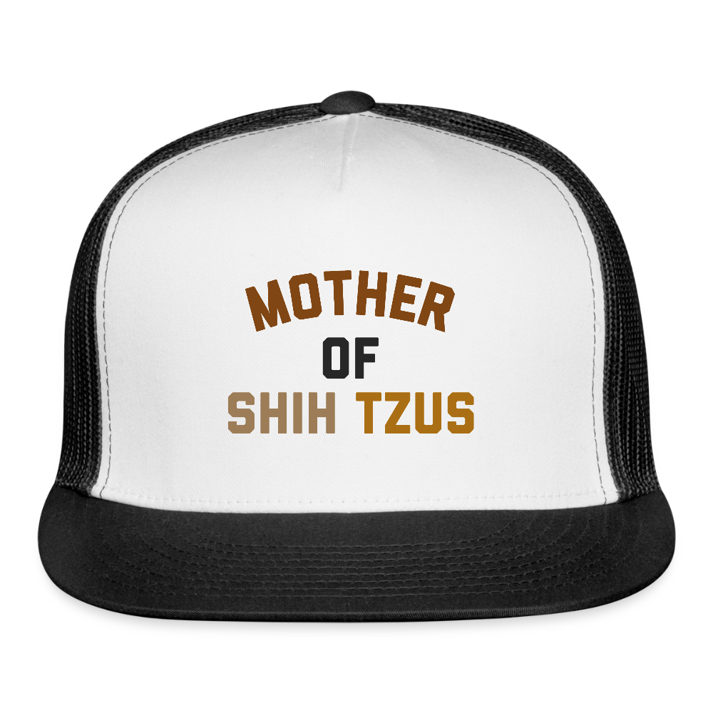 Mother of Shih Tzus Trucker Hat - white/black