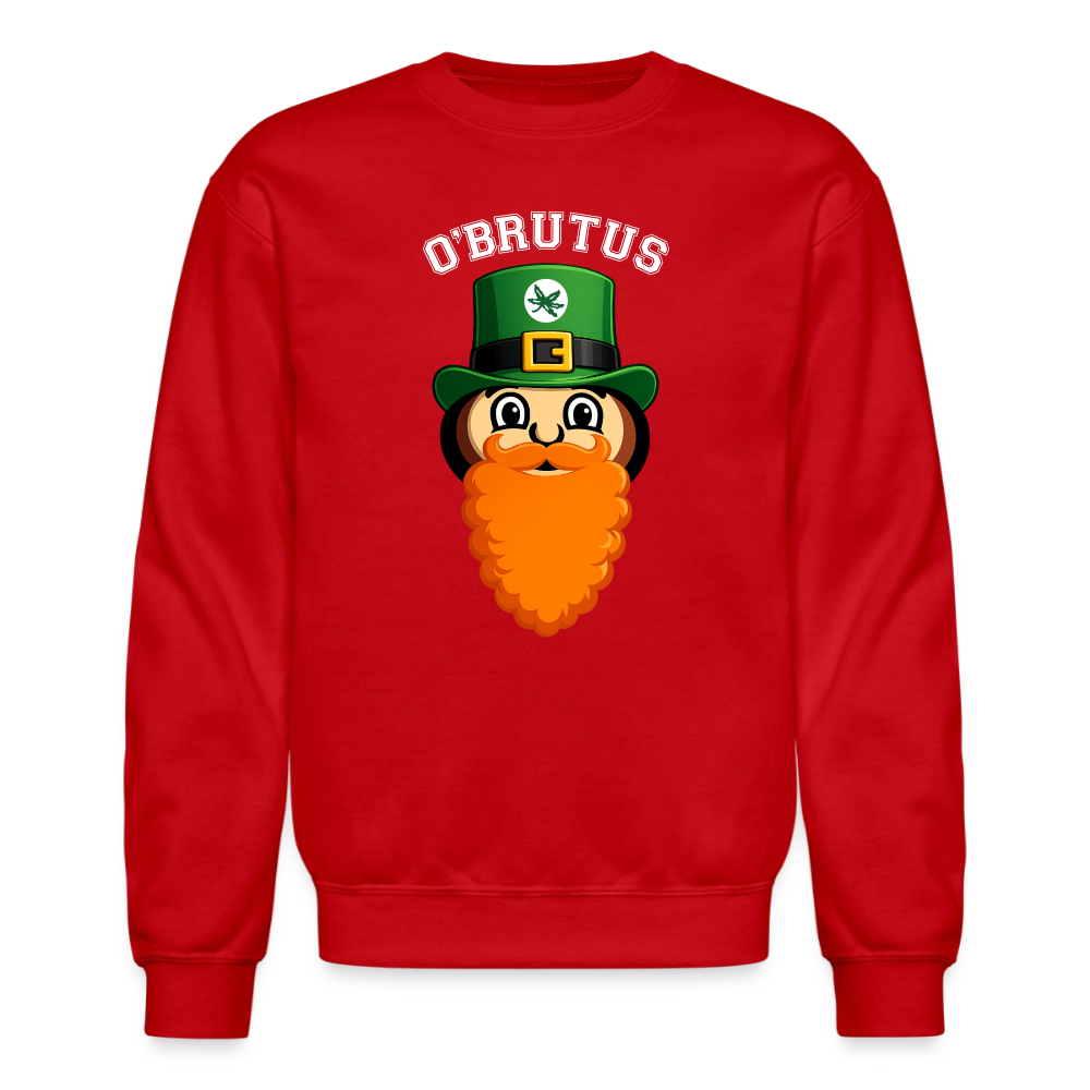 O'Brutus St. Patrick's Day Crewneck Sweatshirt - red