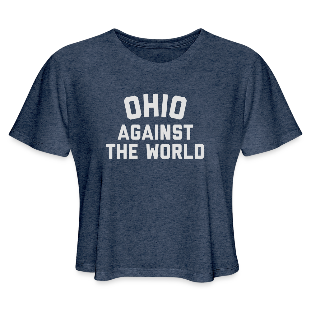 Ohio Against the World Women's Cropped T-Shirt - heather navy