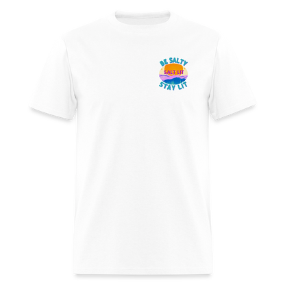 SALT LIT Crew Neck T-Shirt Unisex - white