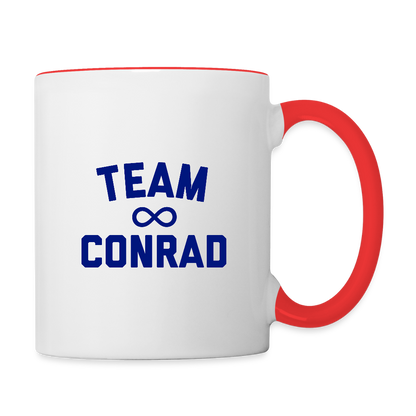 Cousins Beach Team Conrad Infinity Contrast Coffee Mug - white/red