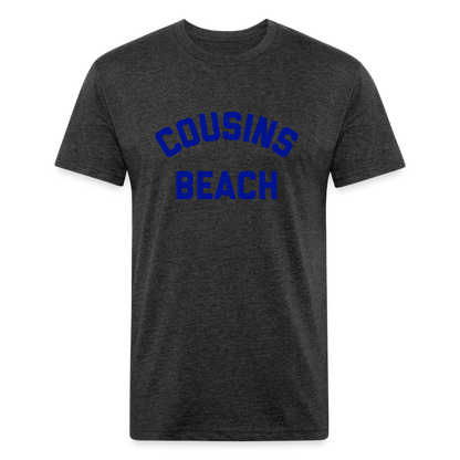 Cousins Beach Fitted Cotton/Poly T-Shirt by Next Level - heather black