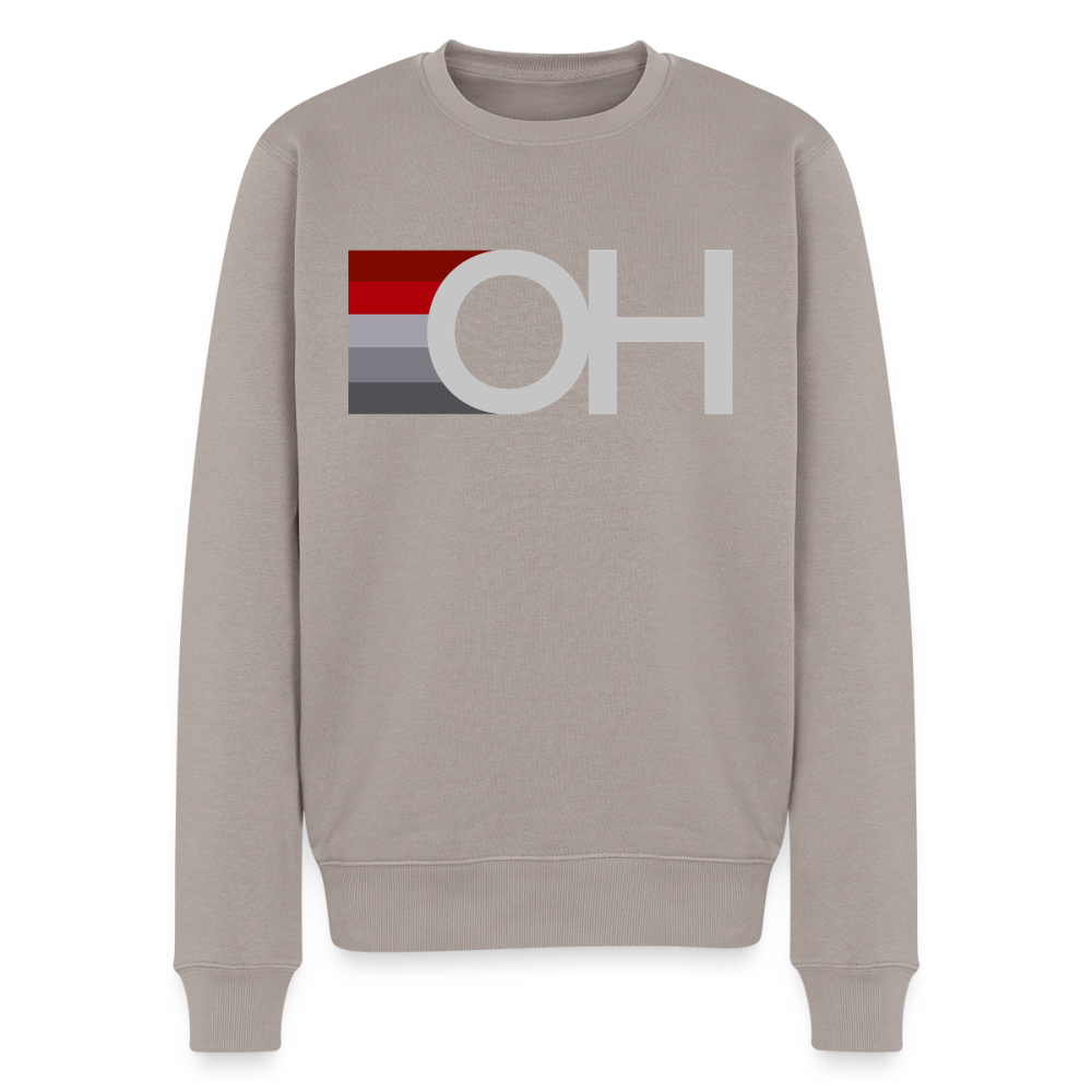 OH Red Gray Stripes Men’s Premium Sweatshirt - taupe