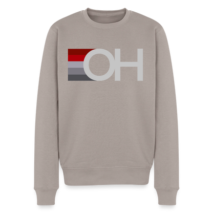 OH Red Gray Stripes Men’s Premium Sweatshirt - taupe