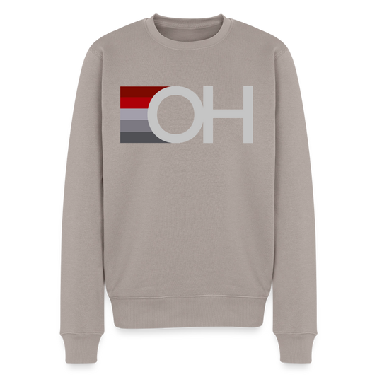 OH Red Gray Stripes Men’s Premium Sweatshirt - taupe