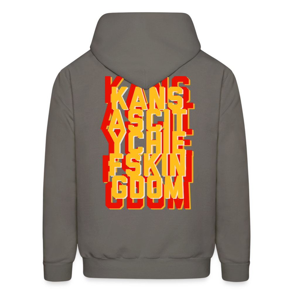 KC Chiefs Kingdom Men's Hoodie - asphalt gray