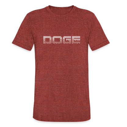 DOGE Unisex Tri-Blend T-Shirt - heather cranberry