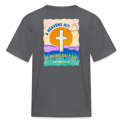SALT LIT Kids' T-Shirt - charcoal