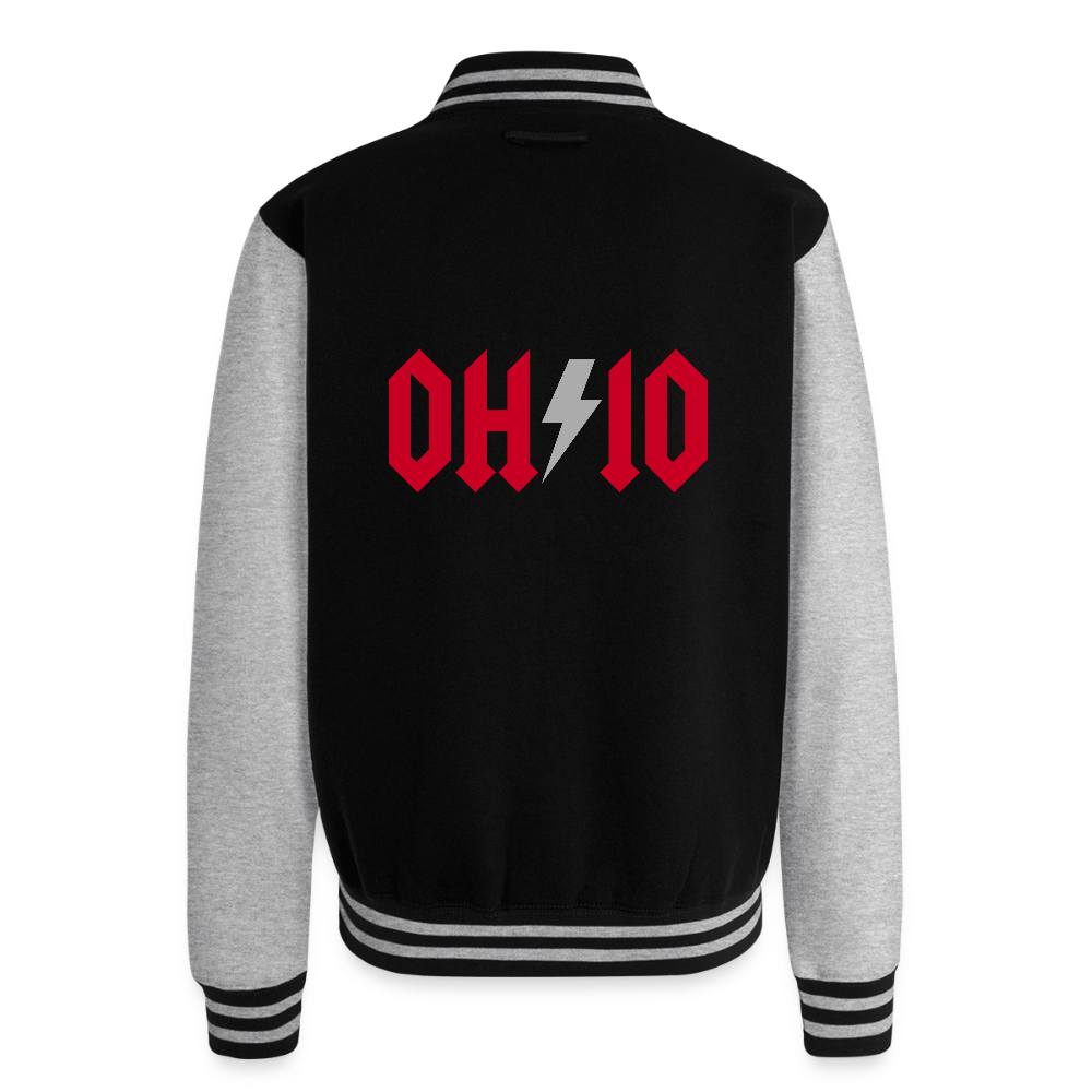 OH/IO Heavyweight Letterman Jacket - black/heather grey