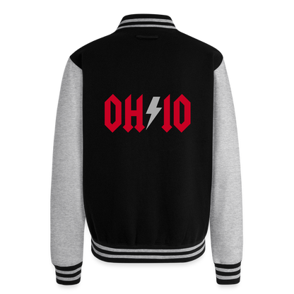 OH/IO Heavyweight Letterman Jacket - black/heather grey