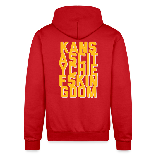 KC Chiefs Kingdom Super Bowl Champion Unisex Powerblend Hoodie - Scarlet