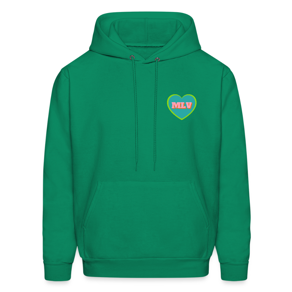 Monogrammed Initials Heart Unisex Hoodie - kelly green
