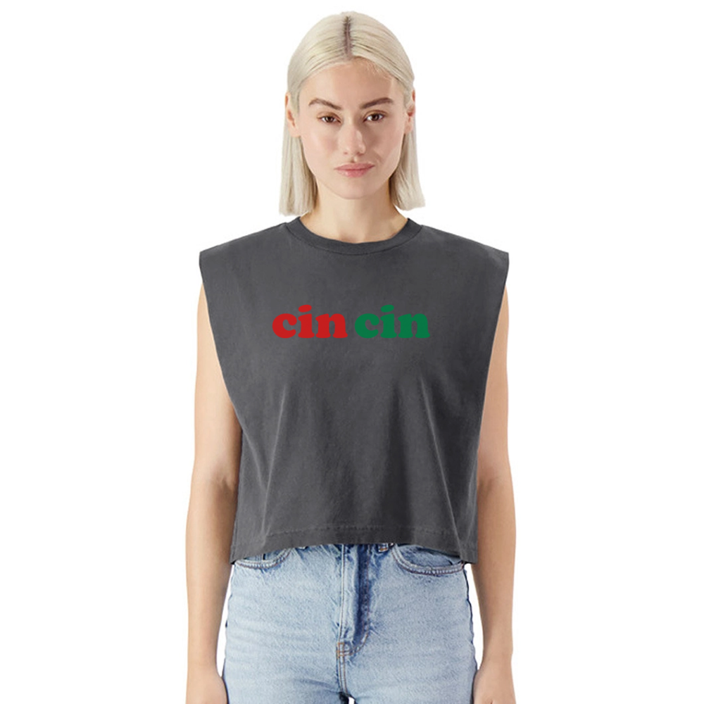 Cin Cin American Apparel Women's Muscle Tank - faded black