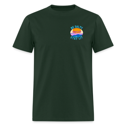 SALT LIT Crew Neck T-Shirt Unisex - forest green