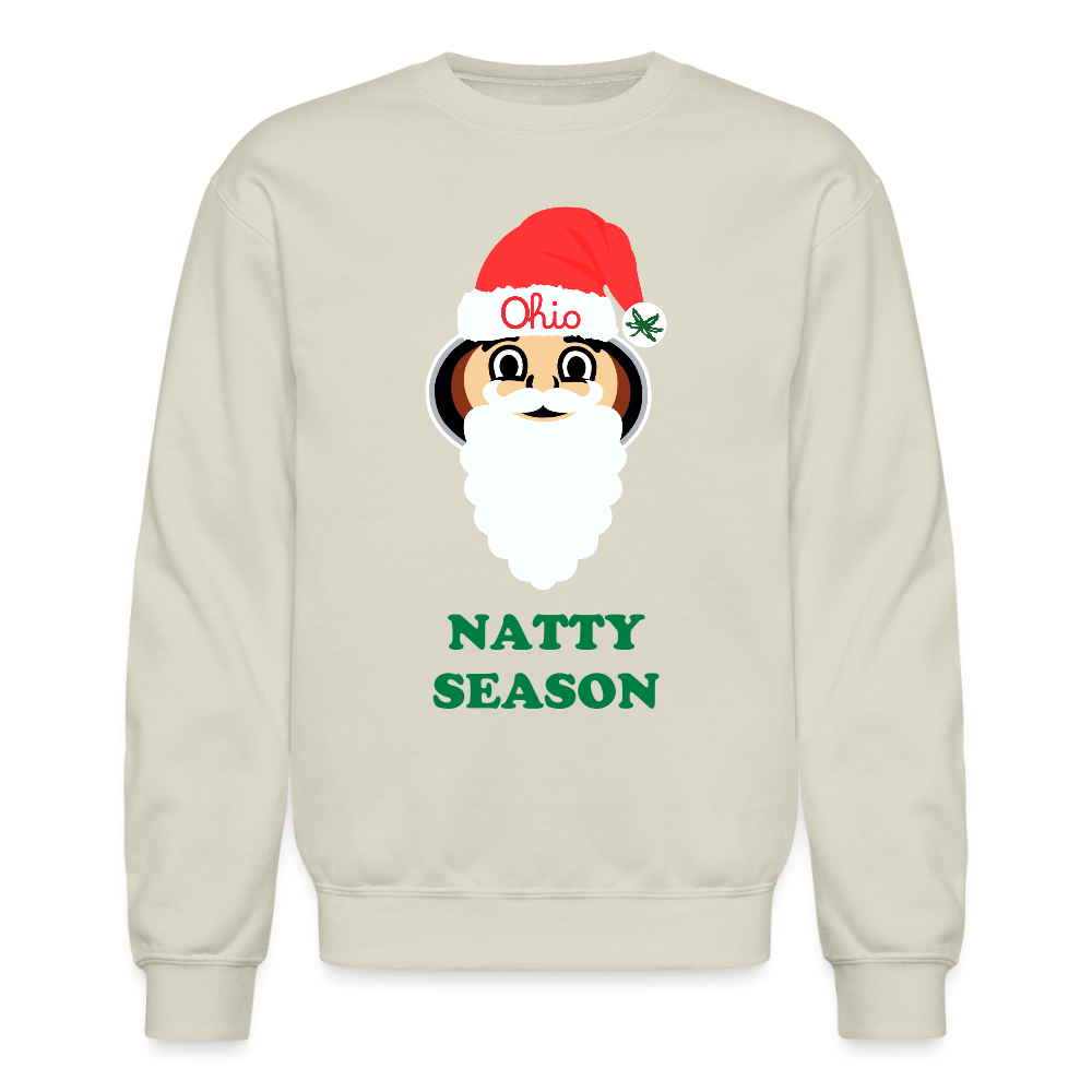 Ohio Santa Natty Season Crewneck Sweatshirt - Sand