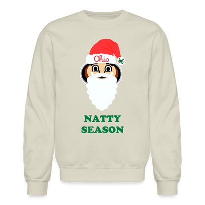 Ohio Santa Natty Season Crewneck Sweatshirt - Sand
