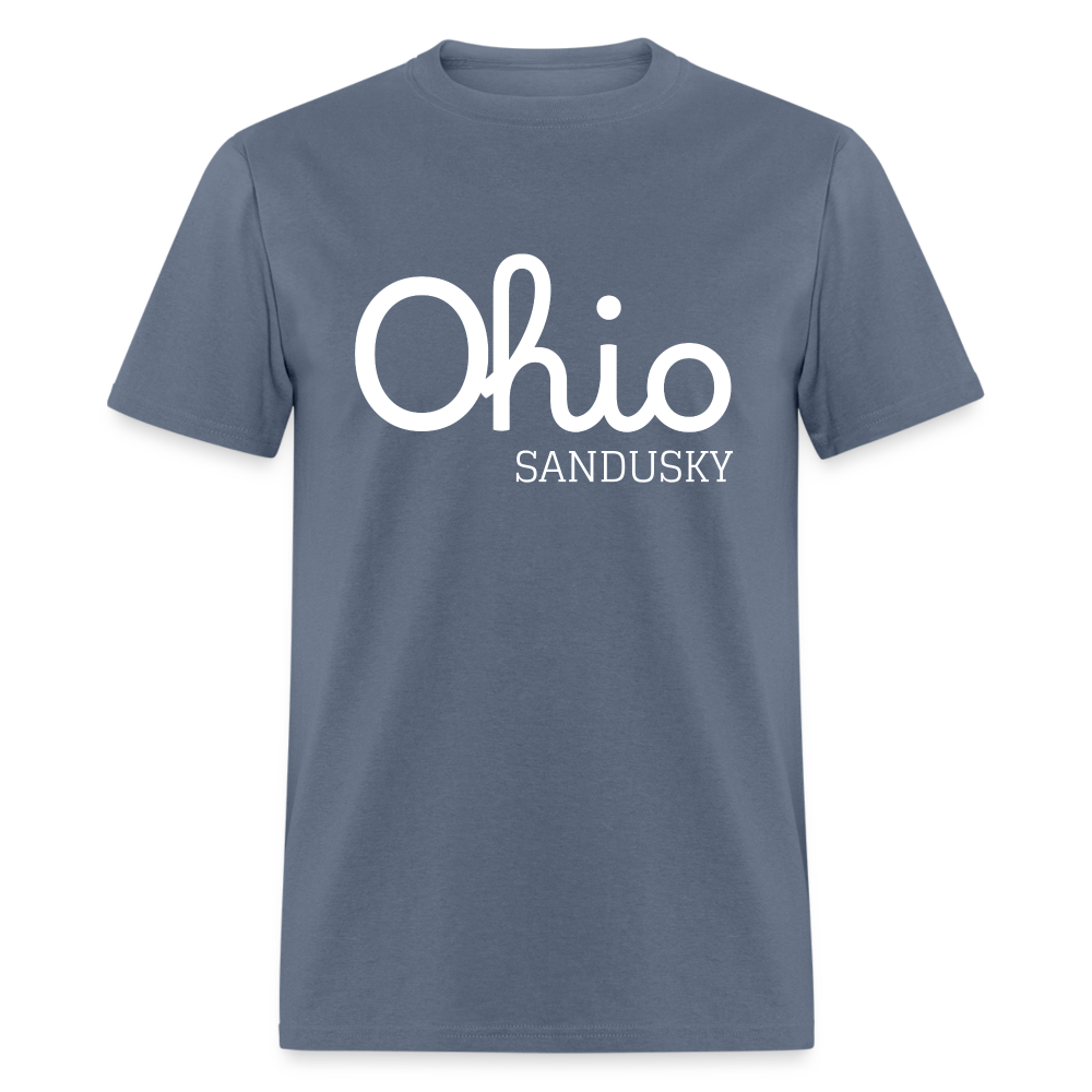 Sandusky Script Ohio Unisex Classic T-Shirt - denim