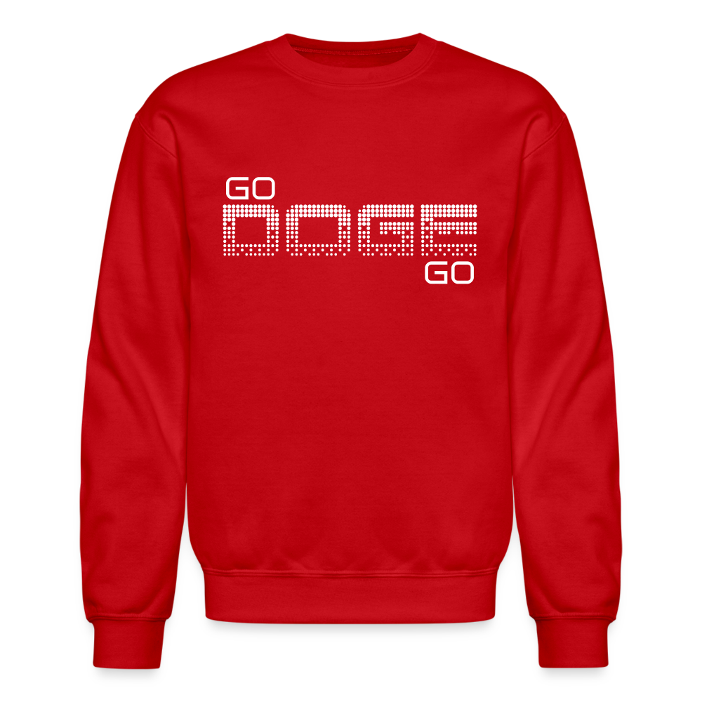 GO DOGE GO Crewneck Sweatshirt - red